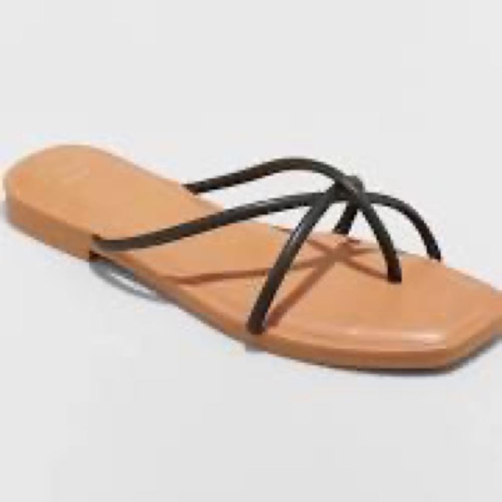 Women's Alessandra Strappy Toe Loop Sandals - a new day - black - new